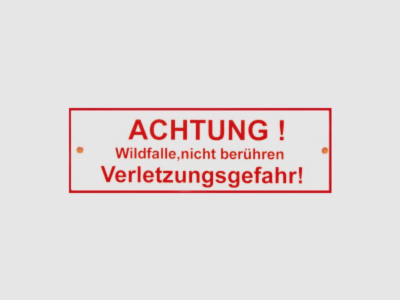 Metallschild "Achtung Verletzungsgefahr"