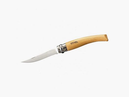 Opinel Slim-Line, size 8, stainless steel, beech wood pocket knife