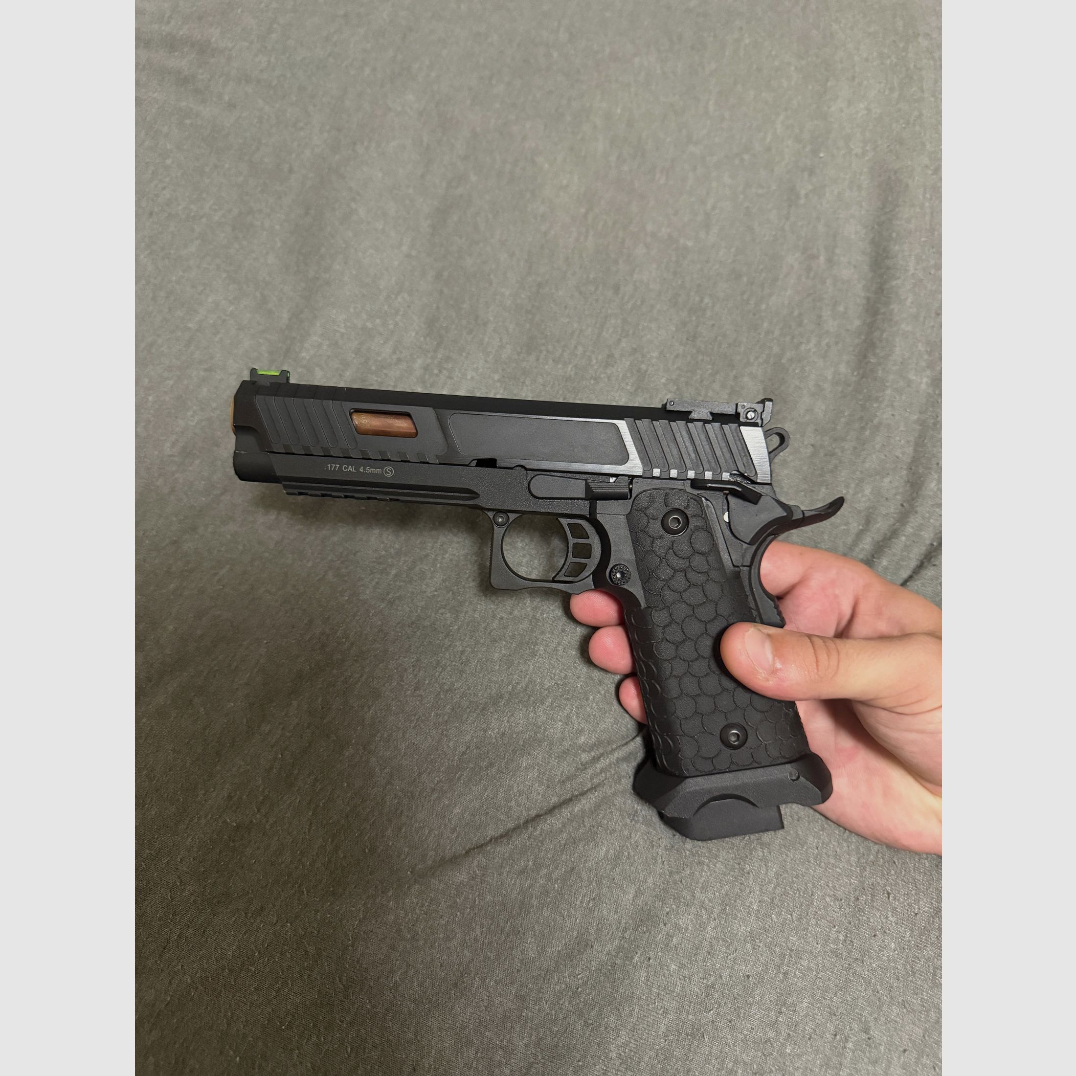 ASG / STI International Combat Master 2011 JW3 Airsoftpistole Vollmetall CO2BB 6mm BB schwarz
