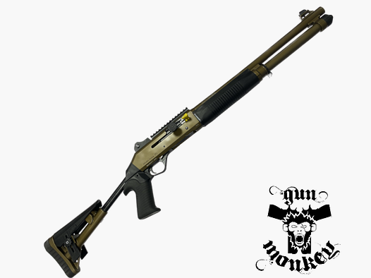 Strzelba samopowtarzalna AKSA S4 FX-05 Tactical BRONZE kal. 12/76 (Kolba teleskopowa)