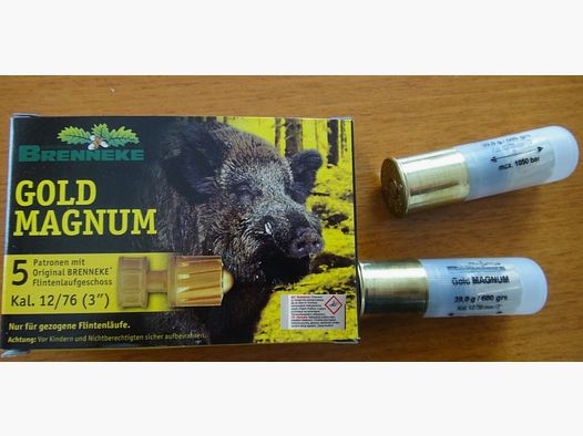 Brenneke Brenneke-Gold Magnum shotgun cartridges 12/76