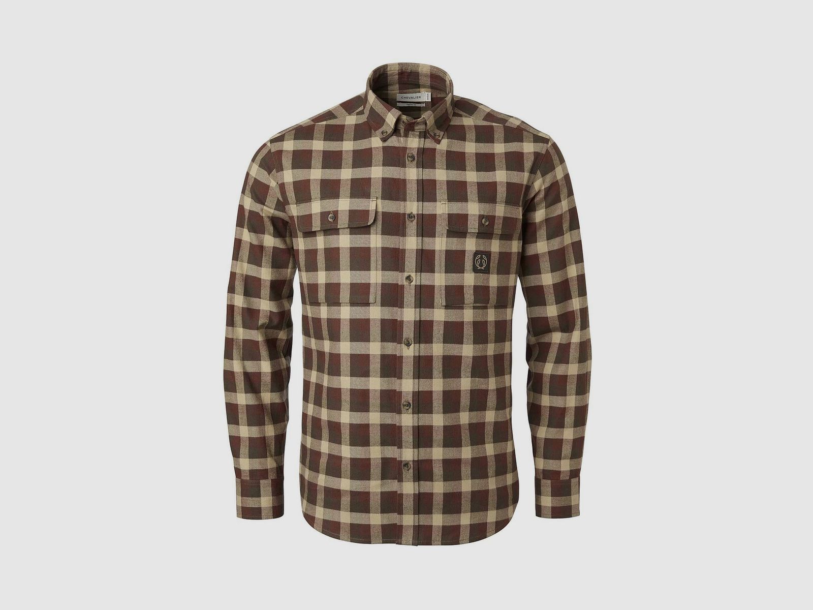 Chevalier Heron Flannel Shirt Men Holly Green Checked M