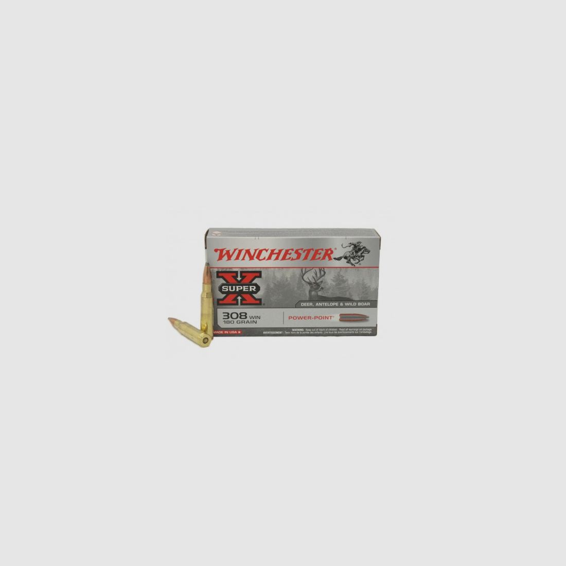 Winchester 308 win Super X Power Point 180 Gr, imagen 1 de 2