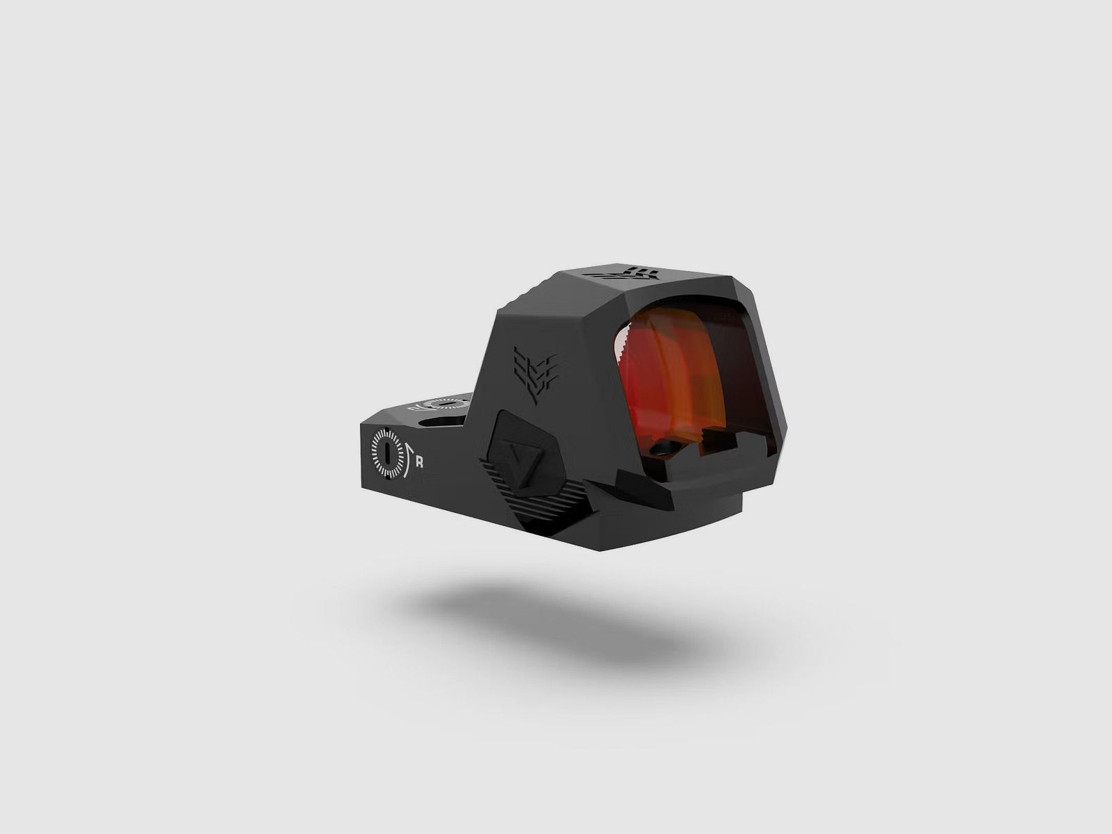 Swampfox Sentinel II 1x20 RMSc Micro-Reflexvisier - 3 MOA Dot, rot, Blackout Rear Sight Guide