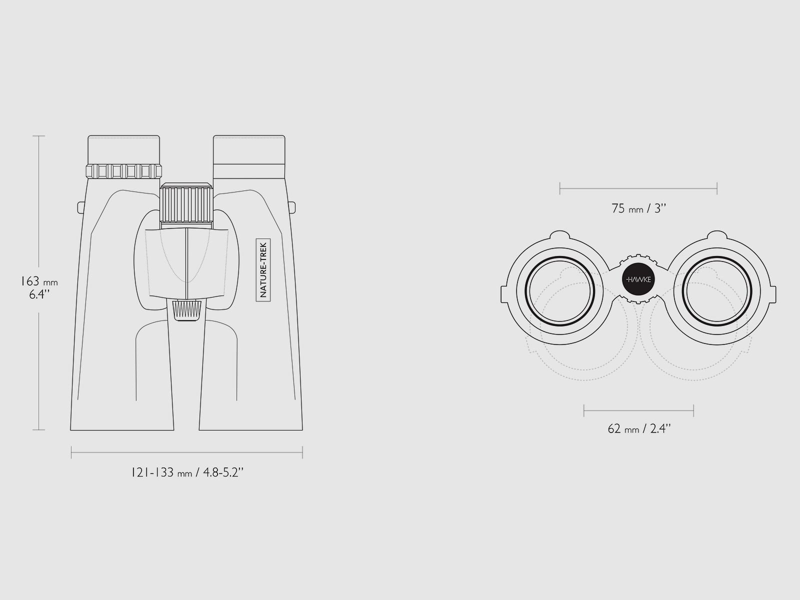 HAWKE 35104 NATURE-TREK 10X50 FERNGLAS Grün