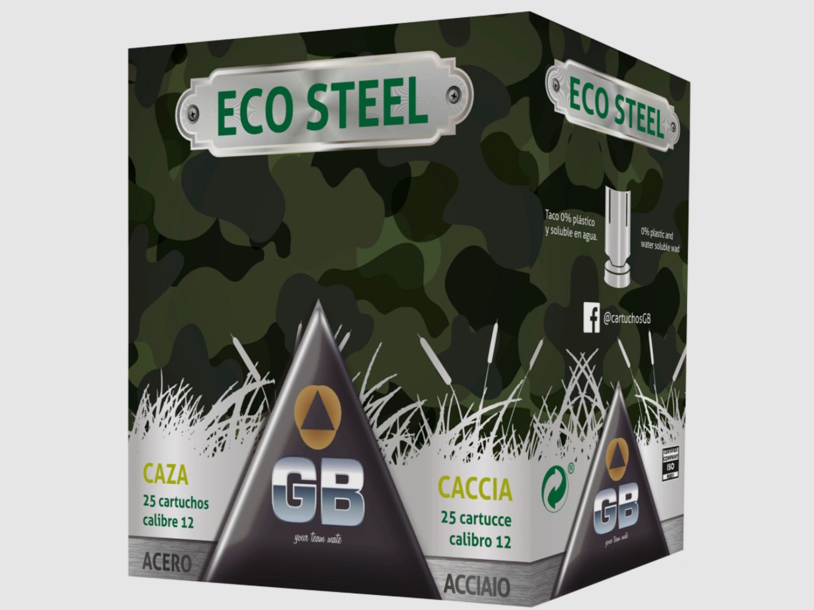 GB 12/70 ECO Acciaio 3,25mm 28g Munizioni a pallini senza piombo 25 pz.