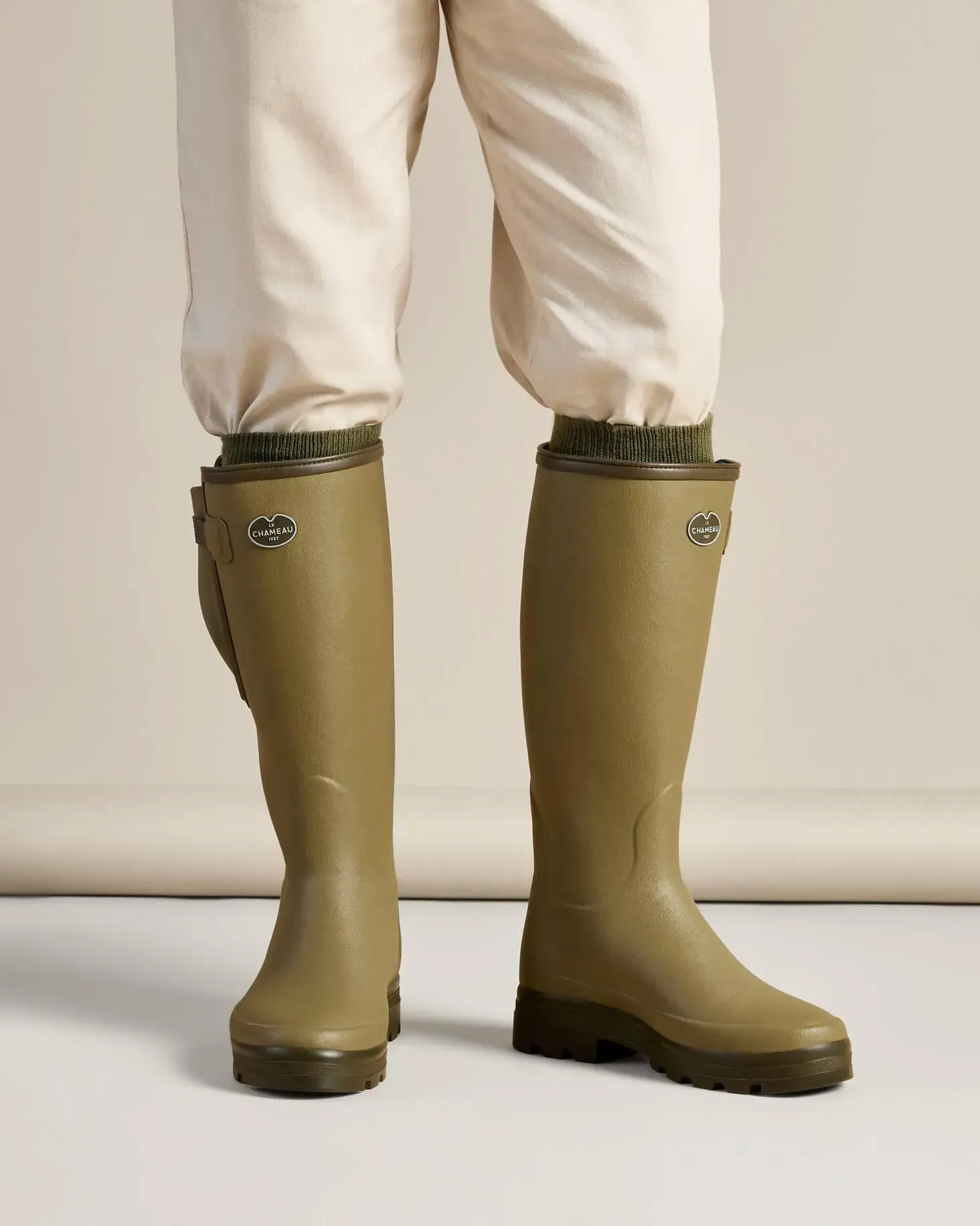 Stivali Vierzonord Le Chameau Foderati in Neoprene Verde, immagine 10 di 12