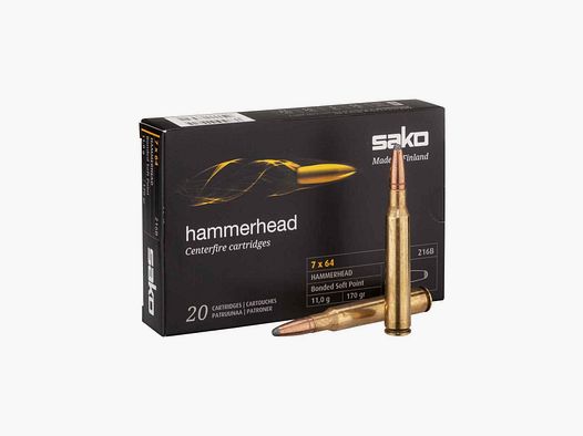 SAKO 7X64 170 GRS / 11 GRAMM HAMMERHEAD SP 20 STK