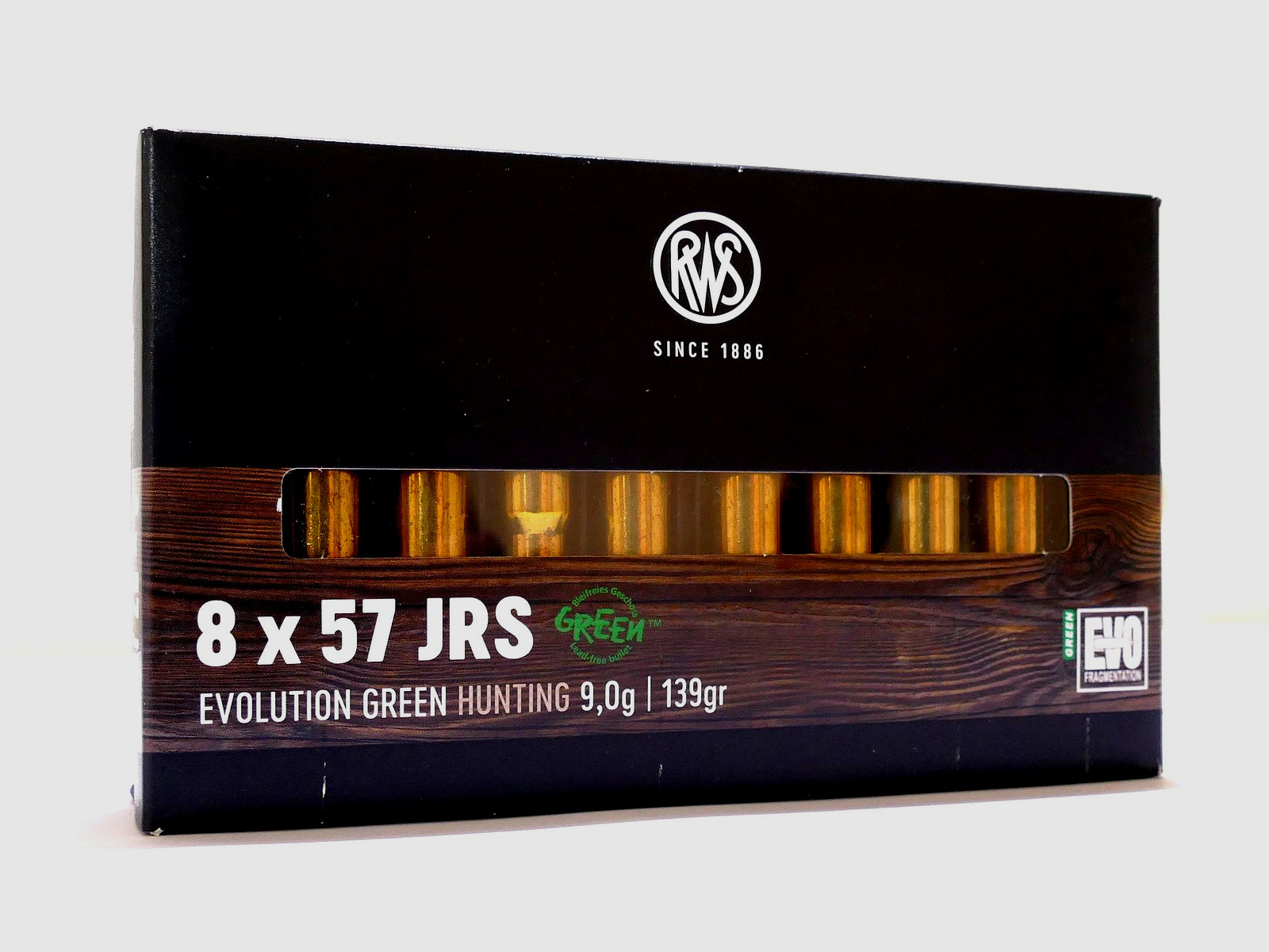 RWS 8x57JRS Evolution green 9,0g/139gr. Büchsenpatronen Bleifrei