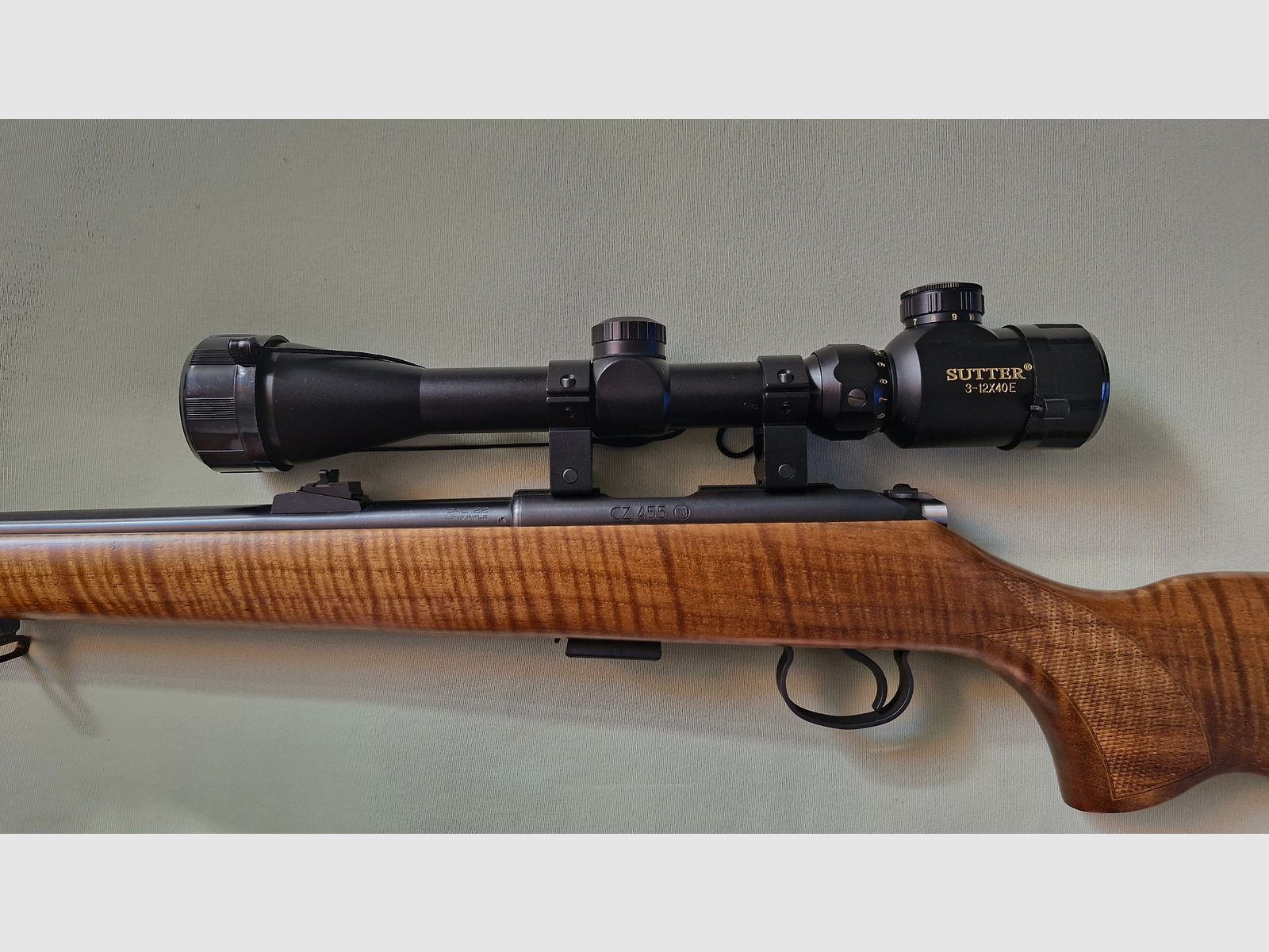 KK bolt-action rifle CZ ZKM 455 Luxus .22lfb with scope (red dot) and aluminum transport case all like new