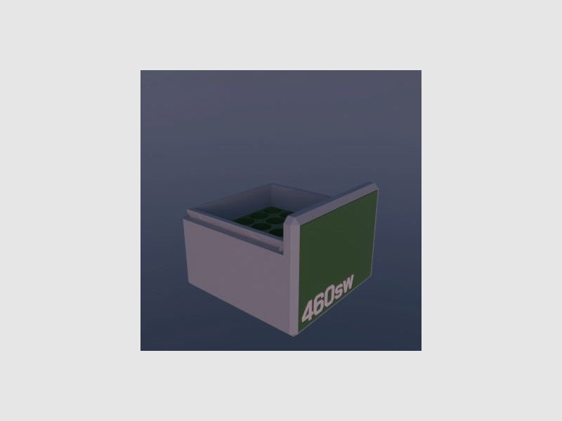 Filamelt Munitionsbox / .460 S&W Magnum / ‘Schiebedeckel’ / Patronenbox, Ammo Box