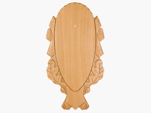 Carved light deer shield oak
