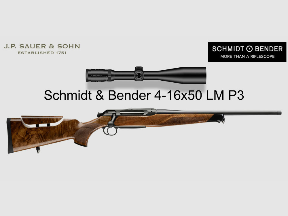 J.P. Sauer & Sohn Sauer 505 Ergo Lux Repetierbüchse HQ3 Ausstattungspaket Elegance + VSR | 8.5x55 Blaser | Schmidt & Bender 4-16x50 Long Range
