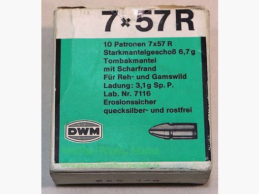 DWM, Karlsruhe Büchsenpatronen 7x57R
