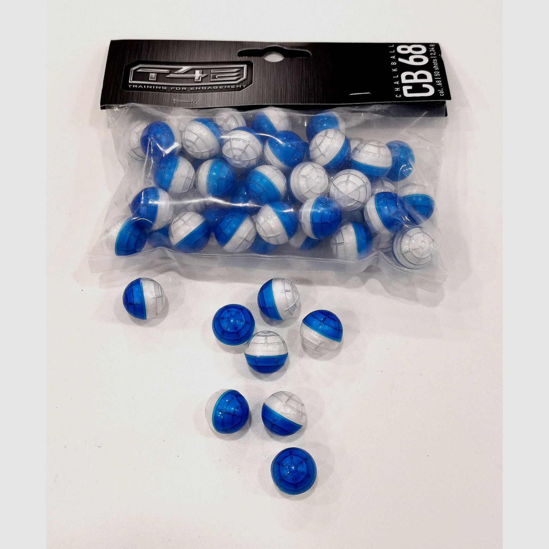 T4E C B 68 Pallini di gesso cal. 68 50pz.