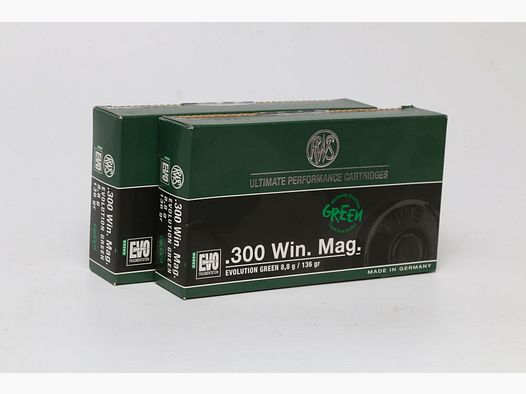 RWS Evo Green 300 Winchester Magnum .300WM	 Jagdmunition Bleifrei