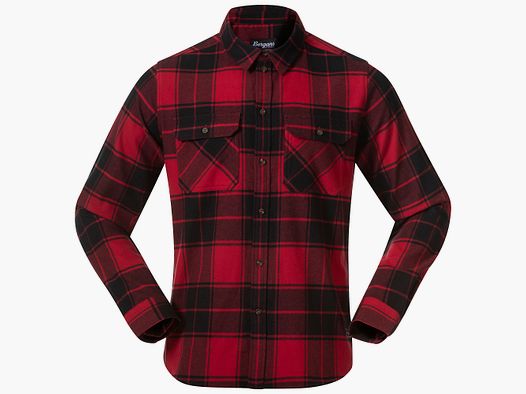 Bergans Nordmarka Flanellhemd Herren Rot/Schwarz kariert L
