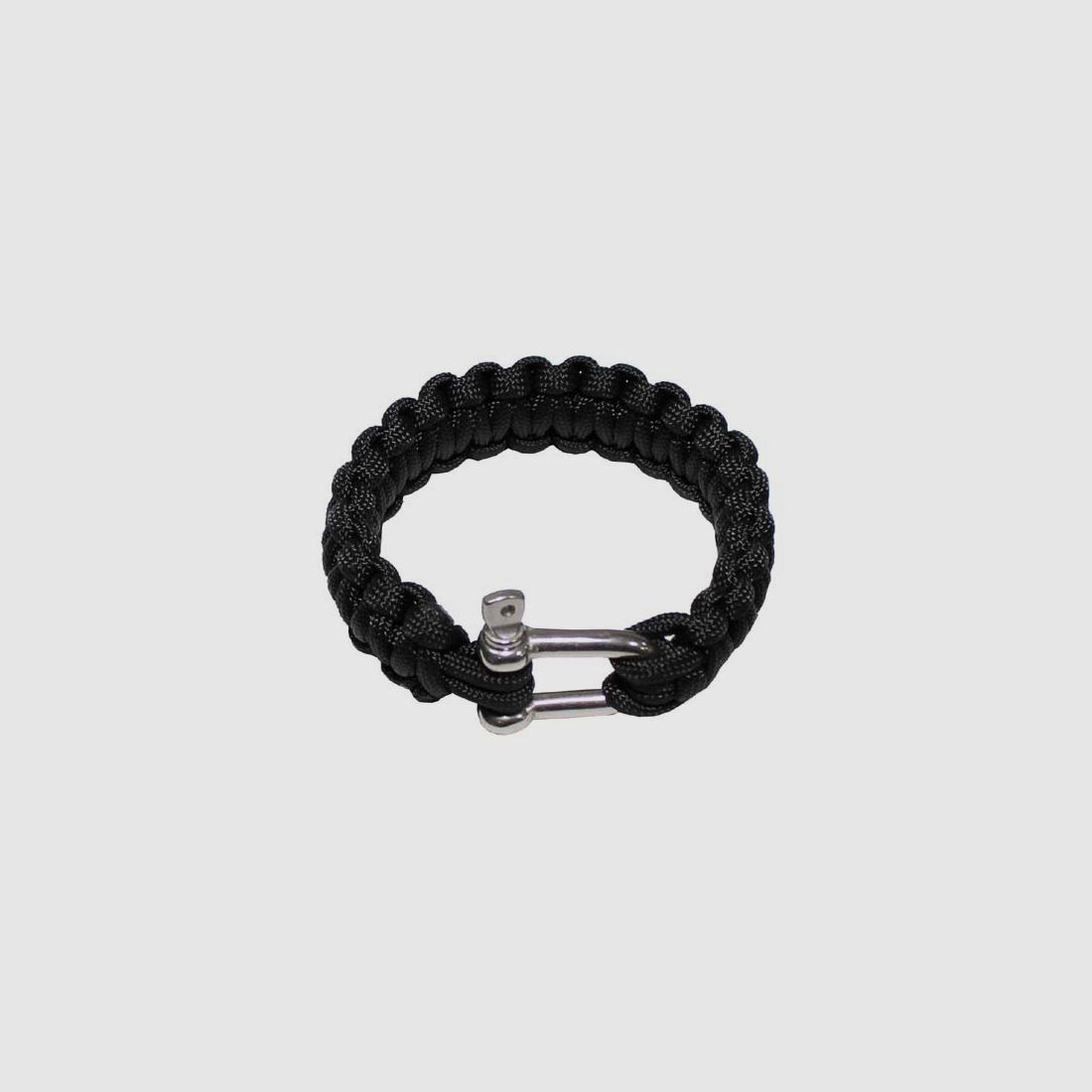 Bracelet, "Paracord", black, metal clasp, width 2.3cm