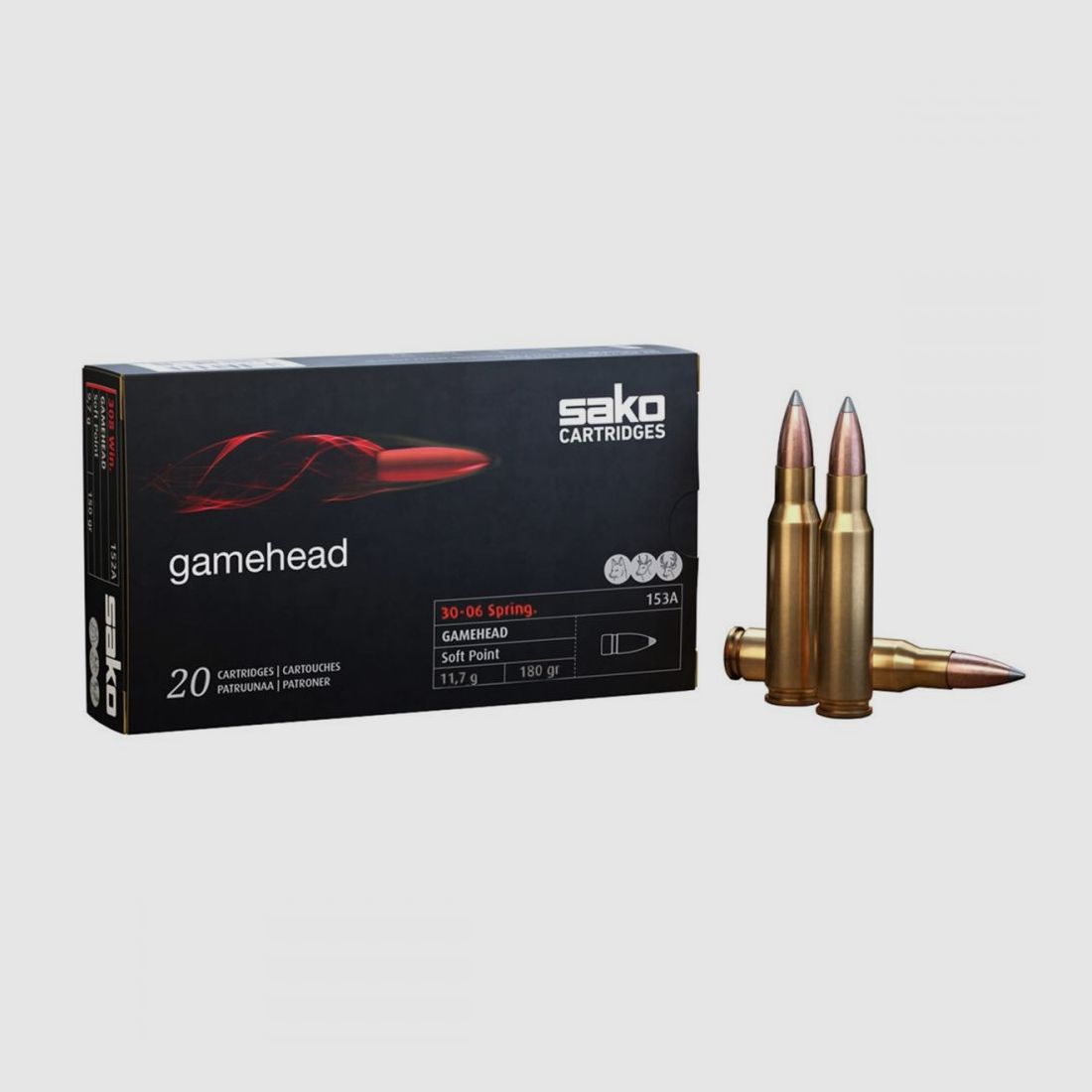 Sako Patronen 30-06 Spring Gamehead 180 Gr. 153A SP