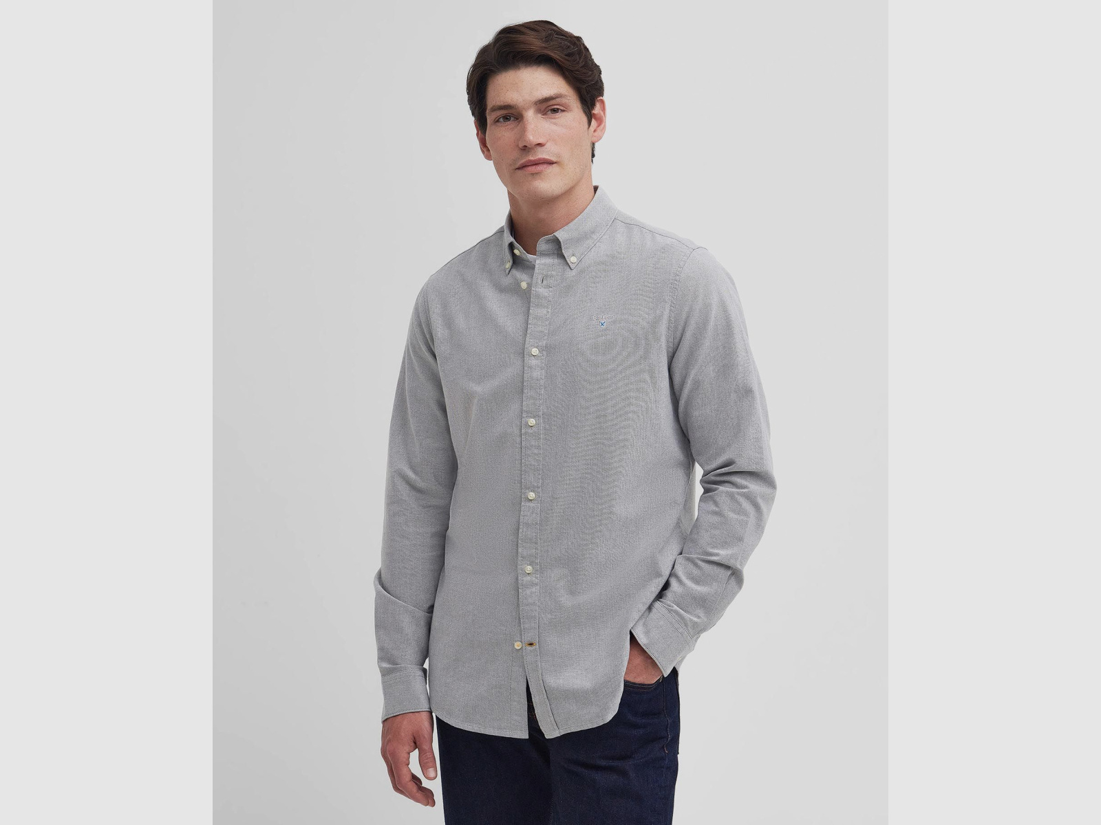 BARBOUR Hemd Oxford Tailored Pale Sage