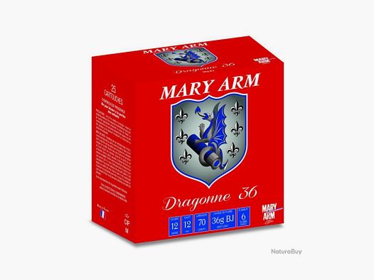 Pack mit 250 Patronen Mary Arm Dragonne Kal.12 36Gr - BJ - PB 7.5
