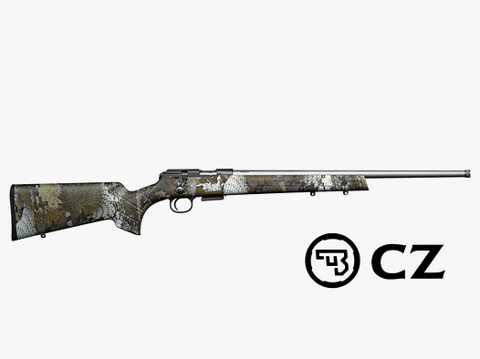 CZ 457 Camo Stainless 20'' .22lr with thread repeating rifle