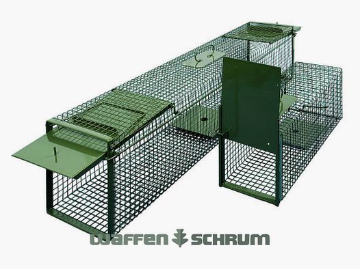 DAUTHvertrieb Lebendfangfalle Draht 2türig 134x28x32cm