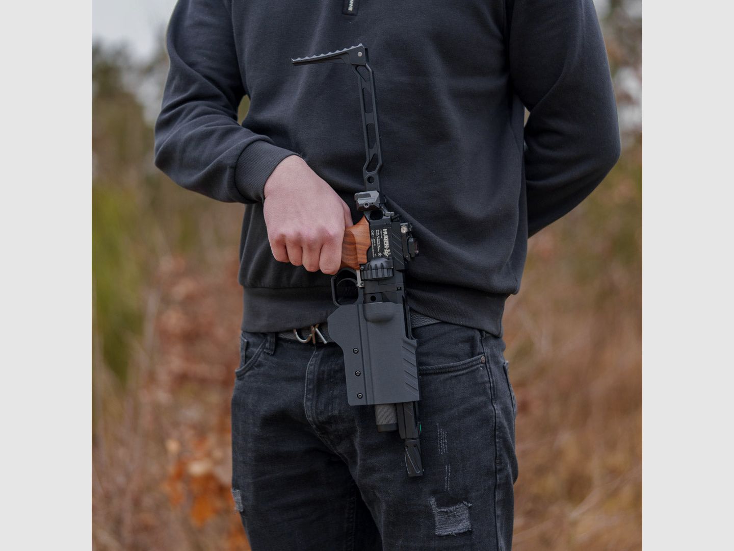 HOLSTER para HUBEN GK1 | Holster para pistola de aire | + dos clips de cinturón