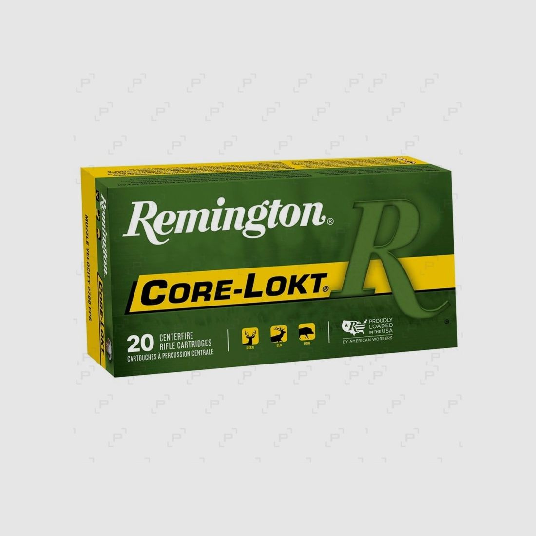 Box mit 20 Patronen für Großwild REMINGTON CORE LOKT Kaliber .222 REM - 50 GR, Bild 1 von 2