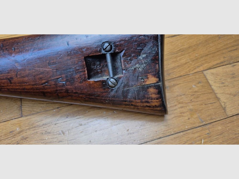 Reiterkarabiner 1891 oder Moschetto da Cavalleria Carcano – Kal. 6,5×52 original – Integrierte Klappbayonett ohne Druckknopf – Waffe angepasst an das Modell 1938 mit fester Visierung Typ Mod.1938 – Arsenal von Terni – Guter Lauf und Mechanik – BE+, Bild 21 von 30