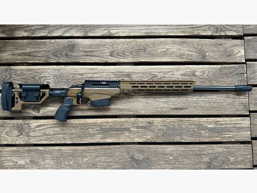 Tikka T3x TACT A1 CB mit Mündungsbremse und 2. Magazin FDE 6,5mmCreedmoor