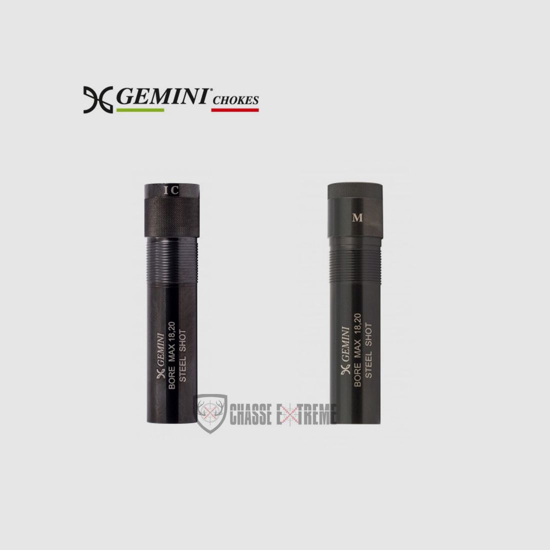Choke GEMINI Zewnętrzny +20 mm Optima Greystone Stal Kal. 12