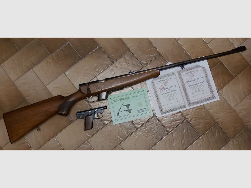 Römerwerk AG Suhl / Turingia Rifle de pistola Römer Patente Gerstenberger-Moritz