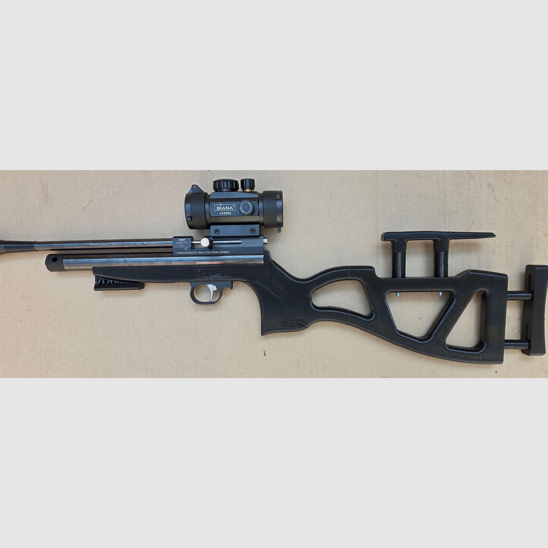 Poignée / crosse pour Diana Chaser Bandit Airbug PETG noir V2