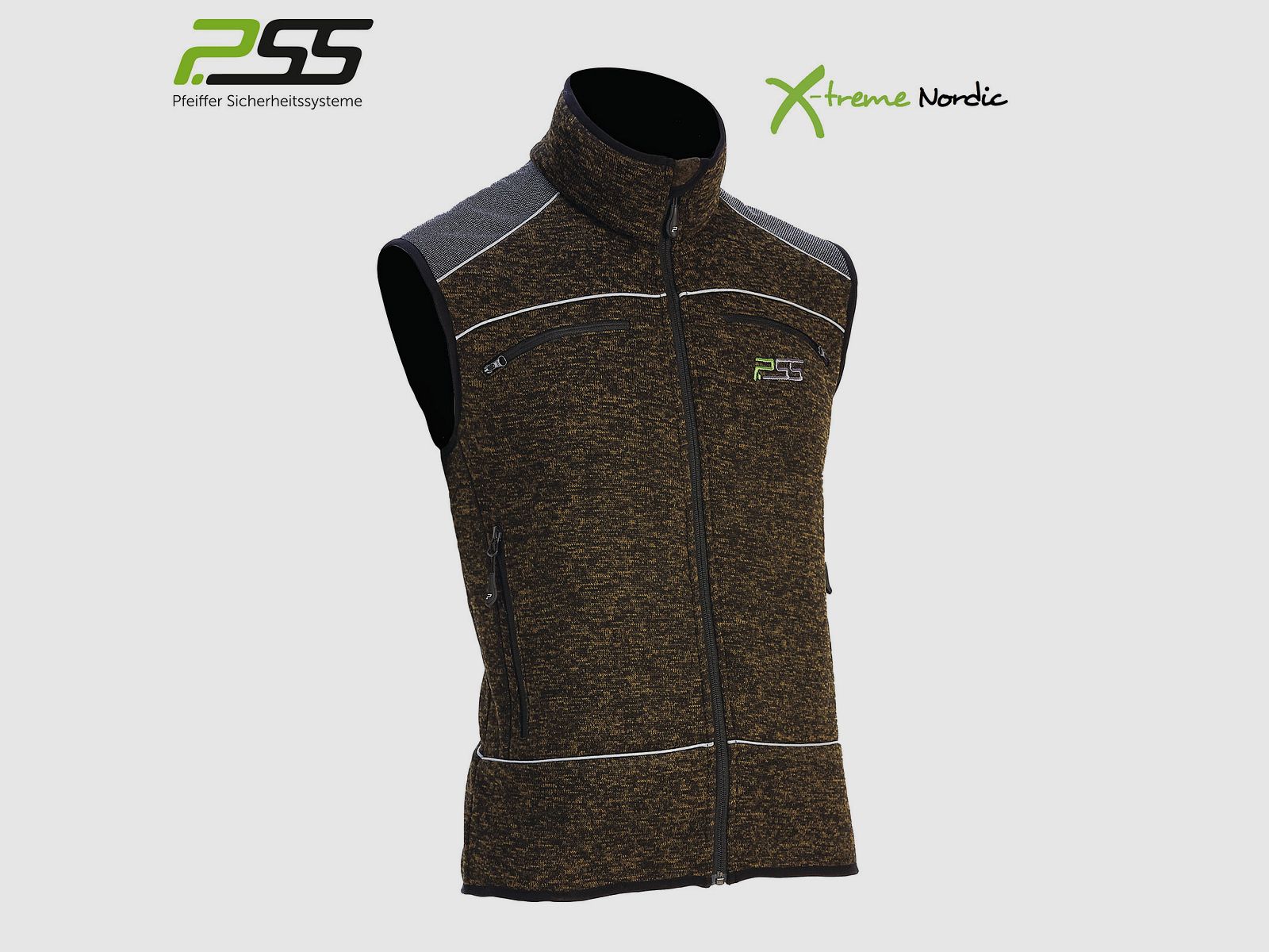 PSS X-treme Nordic Strickweste grün/melange