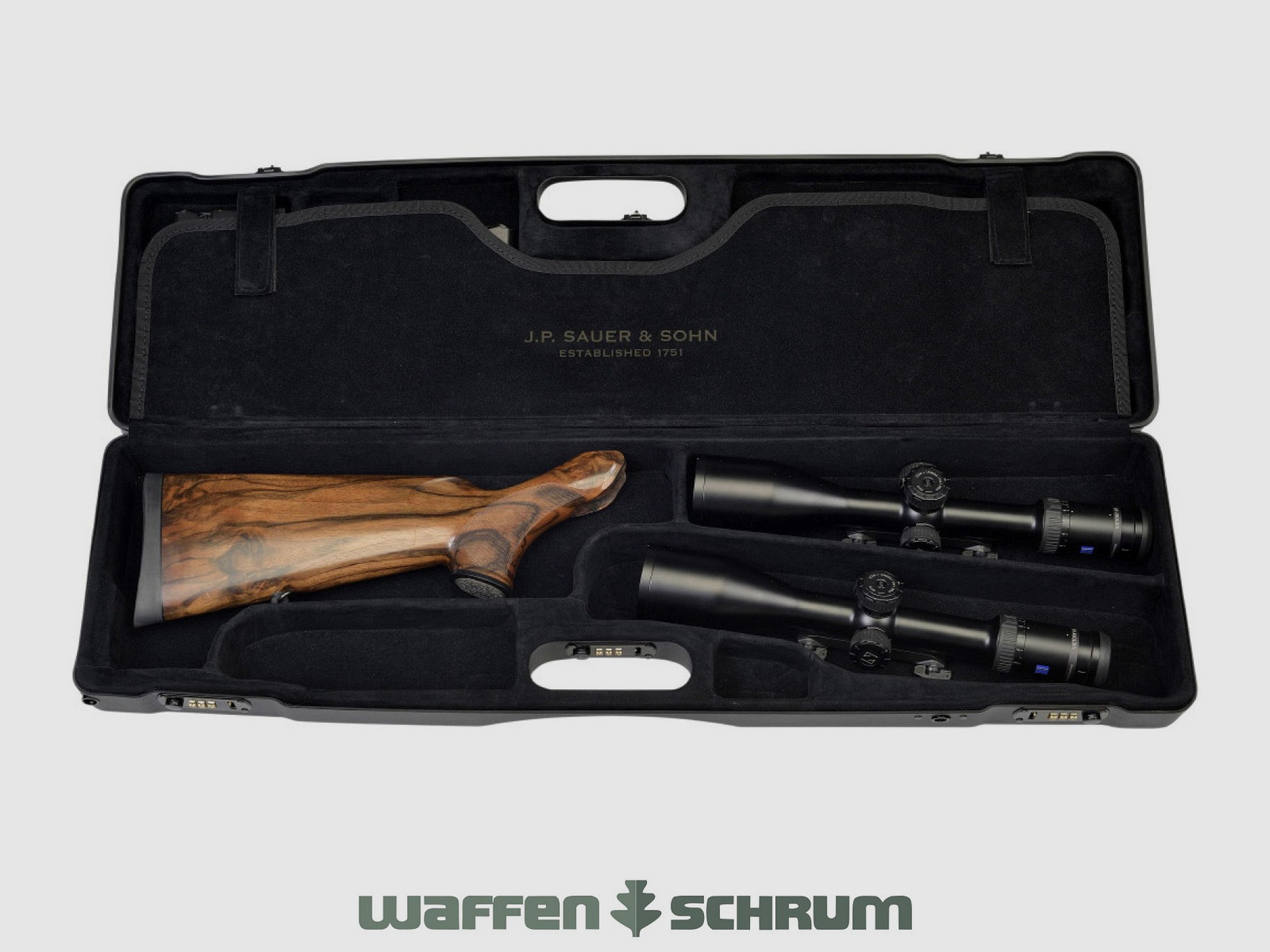 Sauer ABS Compact Case II per Sauer 404 / 303 83x24x13cm Per un'arma - due ottiche