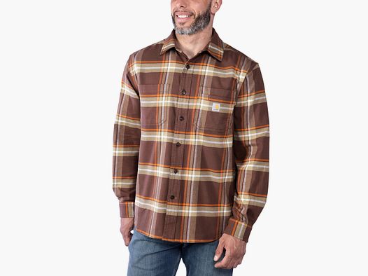 Carhartt Midweight Flannel Shirt Mens Chestnut XXL
