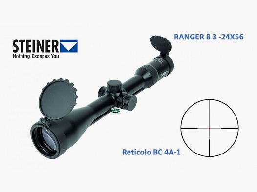 STEINER Ranger 8 3-24x56 reticolo 4A-I e torretta BT