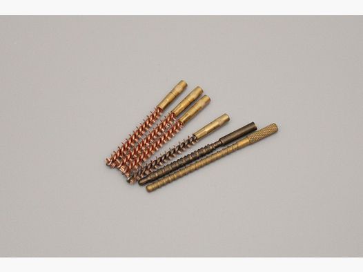 Parker Hale 4x Phosphor Bronzebürsten und 2x Messing-Patchspitzen Kal. 22 