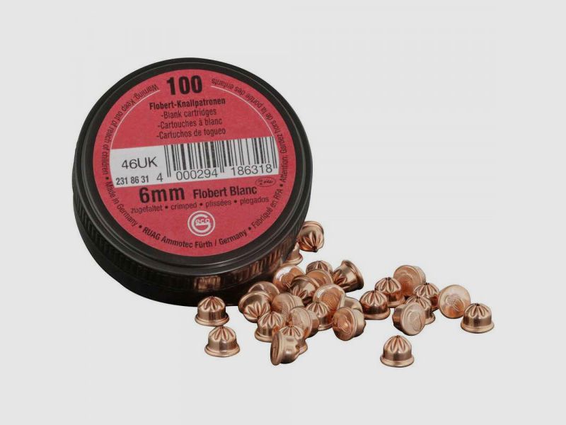 GECO PLATZPATRONEN - 6MM FLOBERT - 100 STÜCK