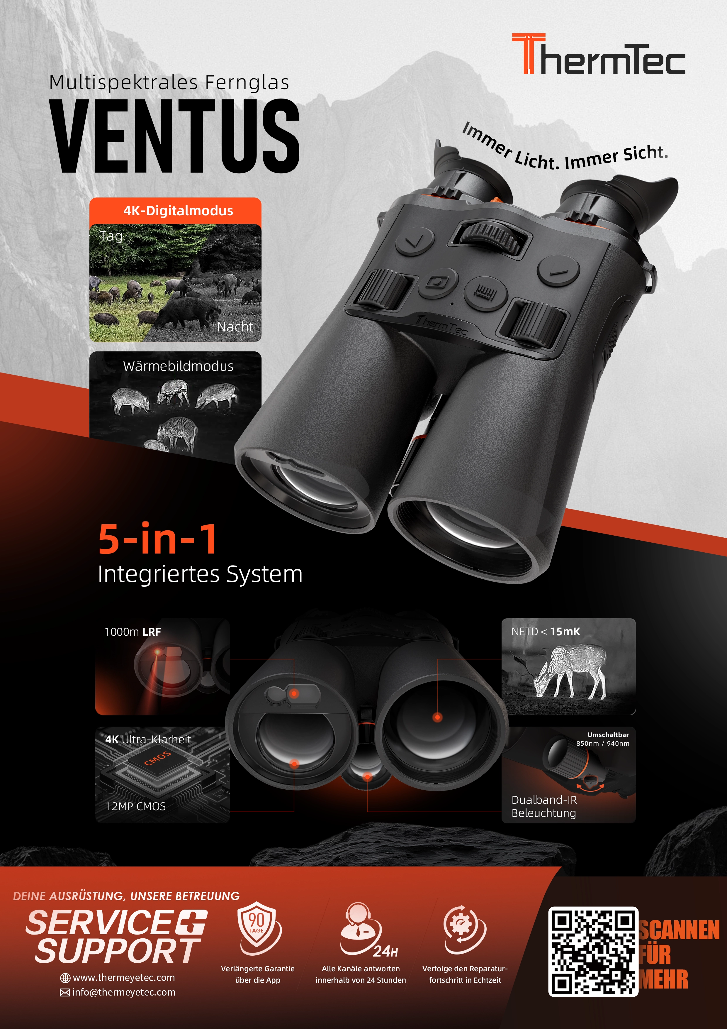 ThermTec Ventus 335L Multi-Spectrum Warmtebeeld Verrekijker incl. Draagtas, afbeelding 20 van 22