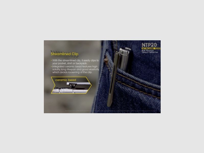 Nitecore NTP20 titanium ballpoint pen, image 16 of 19