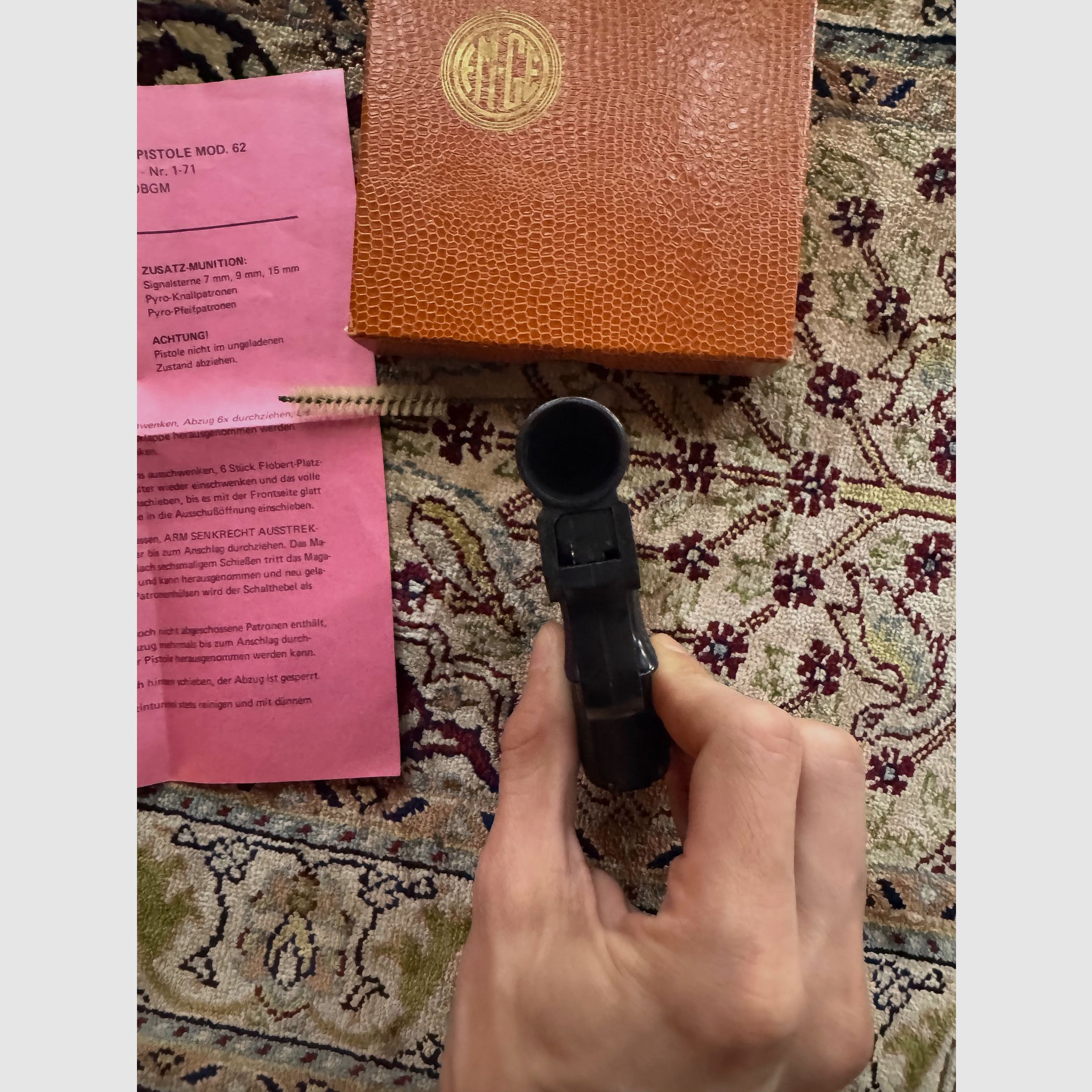 Modèle EM-GE 61 Pistolet Flobert 6mm RAR pour collectionneurs avec boîte d'origine