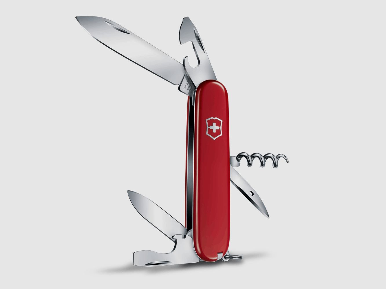 Cuchillo suizo Victorinox Spartan con 12 funciones rojo