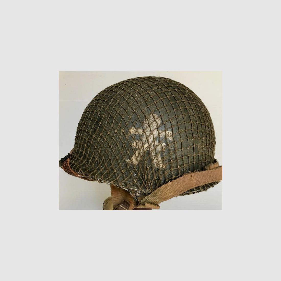 Original steel helmet US M1 Infantry Regiment from WW2