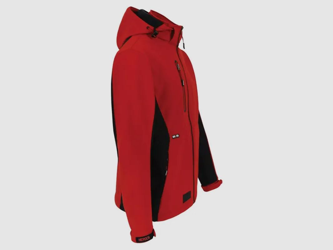 Softshelljacke Trystan Herren - Schwarz/Rot - Herock®, Bild 7 von 14