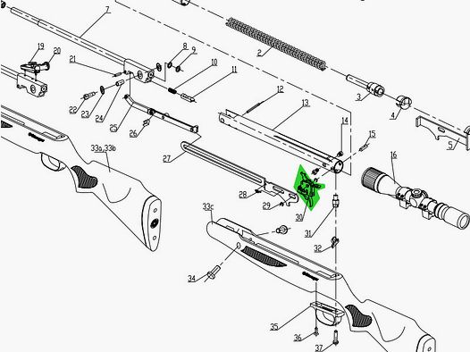 Abzug fĂĽr Luftgewehr Stoeger X50, Ersatzteil