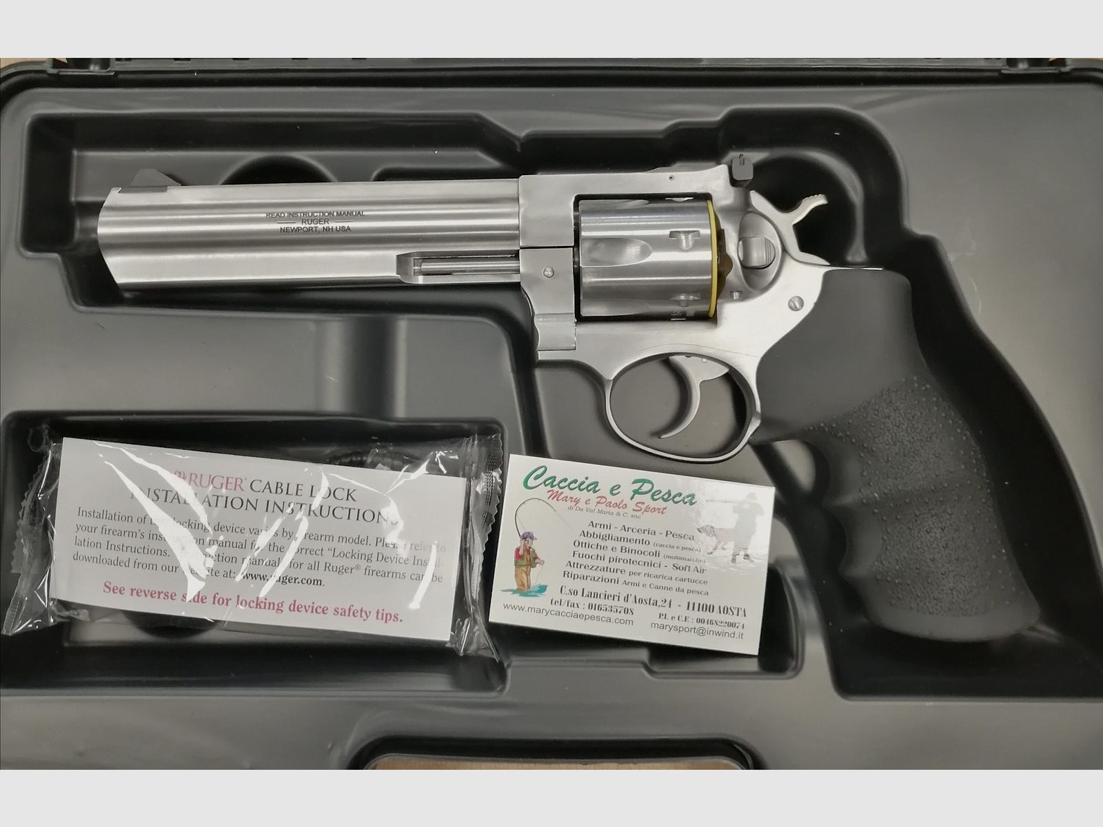 Revolver Ruger GP100 6″ SS, image 1 sur 2