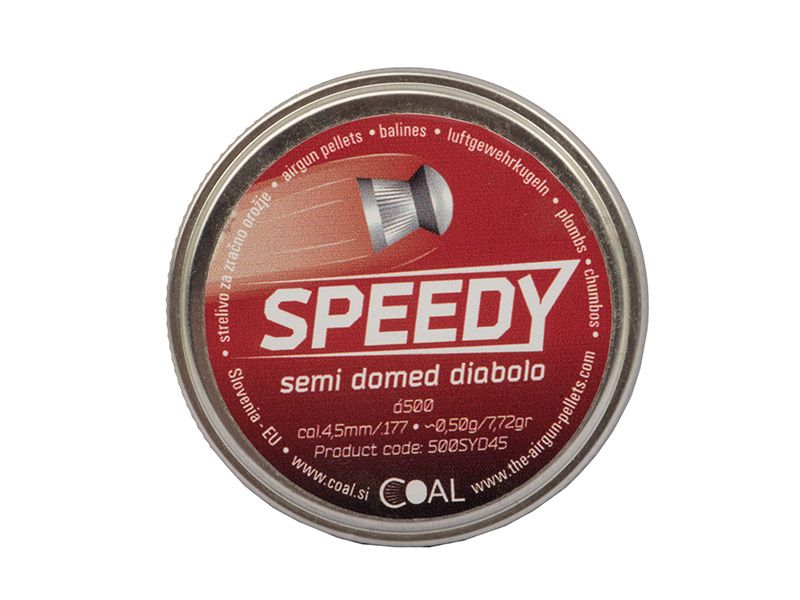 Rundkopf Diabolos Coal Speedy Semi Domed Kaliber 4,5 mm 0,50 g geriffelt 500 StĂĽck