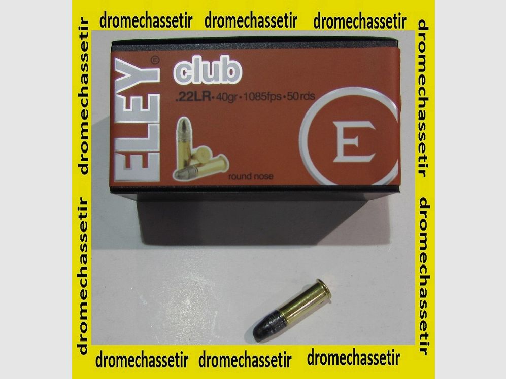 Box mit 50 Patronen Kal. 22lr, Eley Club, Rundkopf 40 Grain